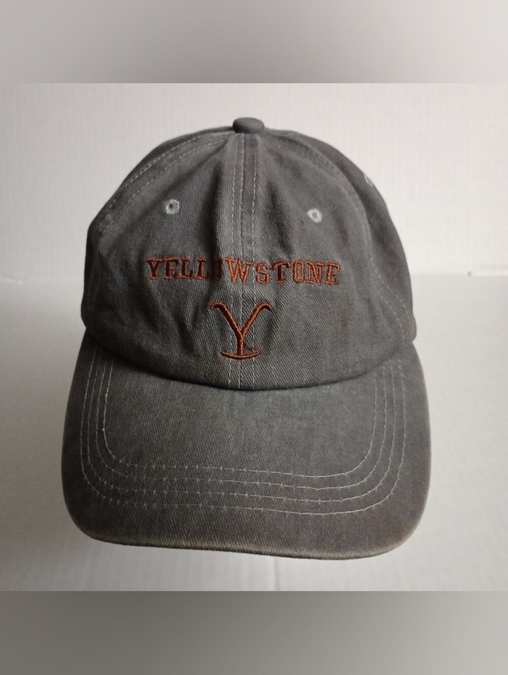 Yellowstone Gray Cotton Baseball Cap Hat Embroidered Adjustable One Size
